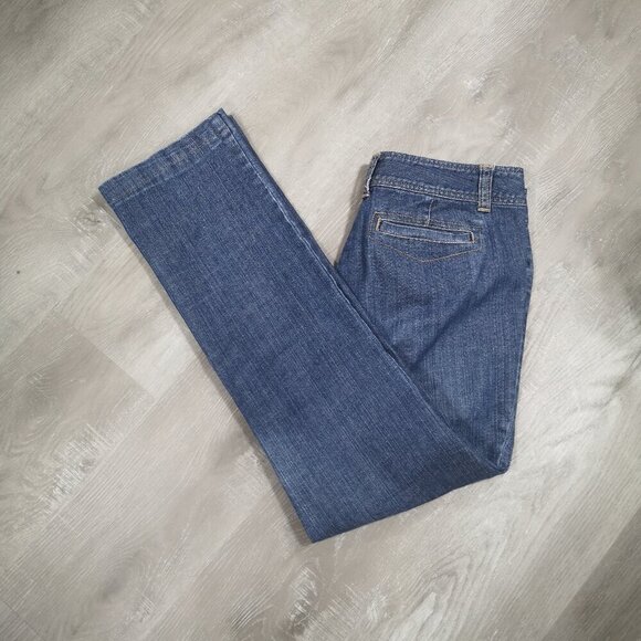 Cleo Ladies Size 12 Straight Leg Medium Wash Blue Jeans - Picture 9 of 13